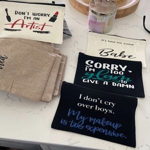 Custom made make up bags
